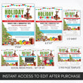 holiday toy drive flyer editable template